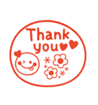 ポンとハンコ風♡毎日使えるスマイル（個別スタンプ：6）