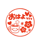 ポンとハンコ風♡毎日使えるスマイル（個別スタンプ：10）