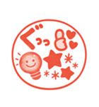 ポンとハンコ風♡毎日使えるスマイル（個別スタンプ：19）
