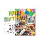 文が書き込める♥誕生日お祝いカード（個別スタンプ：15）