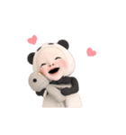 【気づかい】パンダタオル【やさしい】（個別スタンプ：16）