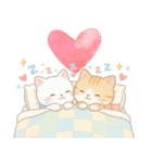 使える♡英語と日本語しろねこ・とらねこ冬（個別スタンプ：8）