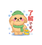 かわいいトイプードルの冬（個別スタンプ：5）