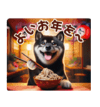 黒柴【リアル02】年中つかえる、冬も使える（個別スタンプ：36）