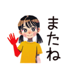 子ども（女の子）の冬★家族でほっこり（個別スタンプ：3）