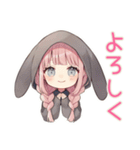 たれ耳うさぎ女子の日常スタンプ（個別スタンプ：9）