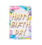 ハピバ♥BIGスタンプ 実写風（個別スタンプ：9）