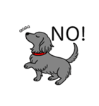 名前入りダックスロングソリッドブルー（個別スタンプ：8）