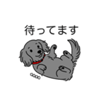 名前入りダックスロングソリッドブルー（個別スタンプ：10）