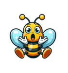 かわいいミツバチのスタンプ（個別スタンプ：5）