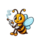 かわいいミツバチのスタンプ（個別スタンプ：9）