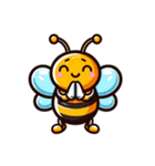 かわいいミツバチのスタンプ（個別スタンプ：20）