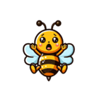 かわいいミツバチのスタンプ（個別スタンプ：21）