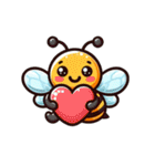 かわいいミツバチのスタンプ（個別スタンプ：32）