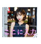 韓国系美女の水着と私服メッセージスタンプ（個別スタンプ：5）