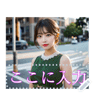 韓国系美女の水着と私服メッセージスタンプ（個別スタンプ：6）
