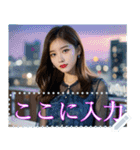 韓国系美女の水着と私服メッセージスタンプ（個別スタンプ：8）