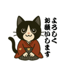 ハチワレ猫の冬スタンプ（個別スタンプ：6）