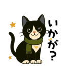 ハチワレ猫の冬スタンプ（個別スタンプ：11）