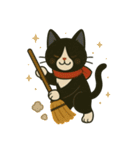 ハチワレ猫の冬スタンプ（個別スタンプ：31）