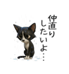 うるうる瞳の白黒ネコちゃん（個別スタンプ：32）
