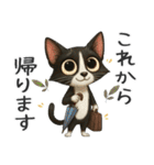 うるうる瞳の白黒ネコちゃん（個別スタンプ：35）