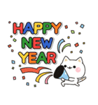 [復刻]とびだす！気づかいのできるネコ年賀（個別スタンプ：6）