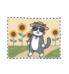 北欧のハチワレ猫のカレンダー（個別スタンプ：14）