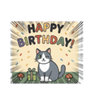 北欧のハチワレ猫のカレンダー（個別スタンプ：24）