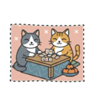 北欧のハチワレ猫のカレンダー（個別スタンプ：30）