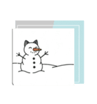 北欧のハチワレ猫のカレンダー（個別スタンプ：33）