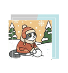 北欧のハチワレ猫のカレンダー（個別スタンプ：34）