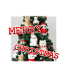 猫♥クリスマスツリー・ケーキ・リース（個別スタンプ：4）