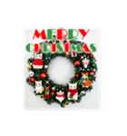 猫♥クリスマスツリー・ケーキ・リース（個別スタンプ：5）