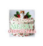 猫♥クリスマスツリー・ケーキ・リース（個別スタンプ：8）