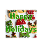 猫♥クリスマスツリー・ケーキ・リース（個別スタンプ：12）