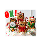 猫♥クリスマスツリー・ケーキ・リース（個別スタンプ：15）