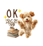 もふもふトイプードルの冬ごあいさつ（個別スタンプ：1）
