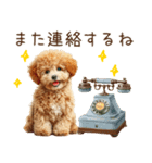 もふもふトイプードルの冬ごあいさつ（個別スタンプ：17）