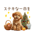 もふもふトイプードルの冬ごあいさつ（個別スタンプ：40）