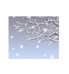 動く！雪の背景【アレンジ用】（個別スタンプ：8）