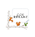 雪が降る森の動物メッセージスタンプ 冬（個別スタンプ：10）