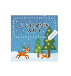 雪が降る森の動物メッセージスタンプ 冬（個別スタンプ：23）