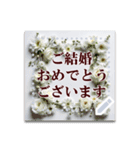 文字入力できる♥華やかボタニカルフレーム（個別スタンプ：7）