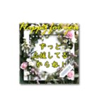 文字入力できる♥華やかボタニカルフレーム（個別スタンプ：14）