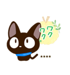 やさしいクロネコ☆色鉛筆飾り【カスタム】（個別スタンプ：30）