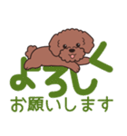 やさしいトイプー『デカ文字・敬語』2（個別スタンプ：13）