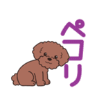 やさしいトイプー『デカ文字・敬語』2（個別スタンプ：15）