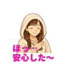 冬の日常に便利なフード女子スタンプ（個別スタンプ：24）