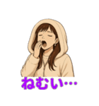 冬の日常に便利なフード女子スタンプ（個別スタンプ：32）